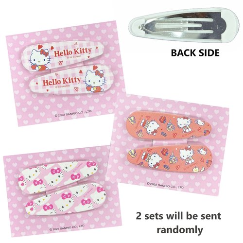 Hello Kitty Hair Pin Accessories 4pcs Set Hair Clip Barrette Gift For Girls