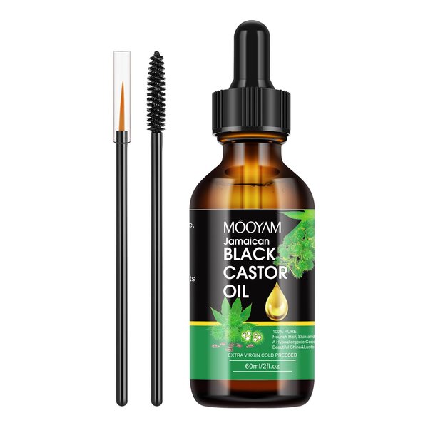 Castor Oil for Hair Growth,100% Organic Pure Jamaican Black Castor Hair Oils for Hair Growth Eyelash Eyebrows Hair Growth, Scalp Oil Hair Growth Essential Oil (60ml/2fl.oz)