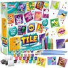 JOYIN 24 Magnetic Mini Tiles Art Kit, Creativity DIY Paint, Arts and Crafts for Kids, DIY Supplies for Party Favors, Family Activity, Birthday Present, Toys Gifts for Boys and Girls Ages 4-12