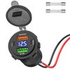 Qidoe 66W 12V USB Outlet, 4 Port Dual PD & Dual Quick Charge 3.0 Car Charger with Voltmeter for Car Boat Marine RV