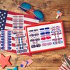 DANNEASY 12 Sheets 4th of July Full Nail Wraps Independence Day Nail Polish Stickers Self-Adhesive Nail Polish Strips Gel Fingernail Stickers for Women with Nail File, Cuticle Stick