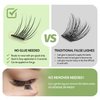 ETVITE Self Adhesive Eyelashes No Glue Eyelashes Self Adhesive Lashes Reusable Lash Clusters Pre Glued Eyelashes Non-irritating Pressure Sensitive Adhesive by ETVITE 10/12/14mm (Natural)