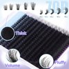 D Curl Lash Clusters Fluffy Lash Extension 80D Volume Cluster Lashes Thick Eyelash Extensions Individual Eyelashes 280Pcs Wispy Fake Lashes by Geeneiya