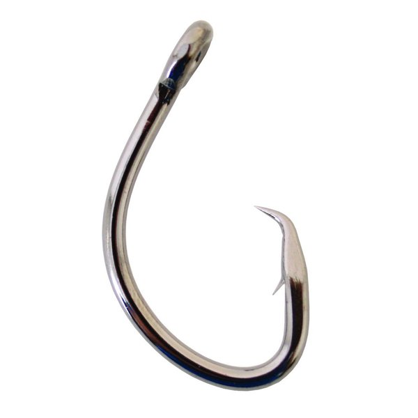 Owner Super Mutu Circle Hook, #10/0, Chrome, Pack of 3