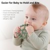 3 Pack Ring Teether Baby Infant Toys, Silicone Teething Ring Toys for Babies 0-6 Months, Seposeve Baby Teethers 6-12 Months 12-24 Months, Easy to Grasp Toy, Baby Teething Relief, Green Blue White