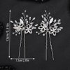 JWICOS Bride Wedding Crystal Hair Pins Flower Bridal Hair Pieces Wedding Hair Accessories for Women and Girls Pack of 2