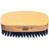 Kent MS23 Finest Men's Rectangular 100% Natural Satinwood & Beechwood Military Hair Brush with Medium Black Bristle for Mens Grooming, Scalp Brush, 360 Wave, and Beard Straightener