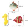 Boao 48 Pcs Plastic Fish Toys Small Tropical Fish Figure Play Set Sea Animals Bath Toys Tropical Party Favors Assorted Ocean Creatures Figures Birthday Learning Educational Party Supplies