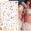 Cute Bunny Nail Stickers Easter Nail Art Sticker Decal Nail Art Supplies Rabbits Bunny Ear Carrot Lovely 3D Self-Adhesive Nail Design for Women Kids Nail Art Decoration Manicure Tip