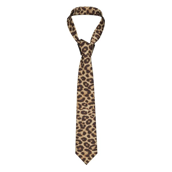 TUFOSERY Leopard Print Mens Tie Men's Novelty Printed Necktie Formal Party Wedding Gift Ties for Men