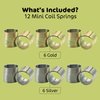 Srenta 1 Inch Mini Metal Coil Spring Silver and Gold Variety Toy, for Parties, Gifts & Birthdays, Pack of 12