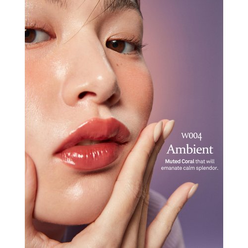 HINCE Mood Enhancer Water Liquid Glow - Non-Sticky & Waterproof Lip Stain for Women - Long Wearing Lip Gloss for Natural and Glass Glow - Moisturizing Liquid Makeup, 0.16 fl.oz. (AMBIENT)