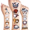 24 Sheets Baseball Temporary Tattoos, Birthday Decorations Baseball Party Favors