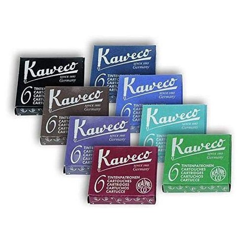 Kaweco Fountain Pen Ink Cartridges short, 8 colors, 8 x 6 pieces
