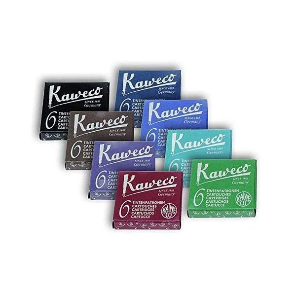 Kaweco Fountain Pen Ink Cartridges short, 8 colors, 8 x 6 pieces