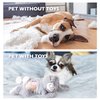 PetPrime Dog Heart Beat Puppy Plush Rabbit Toy - with Warmer Bag Pet Soft Anxiety Puppy Relief Toy for Puppy Dogs Heartbeat Stuffed Animal Puppy Sleeping Buddy Anxiety Dog Toy (Grey Rabbit)