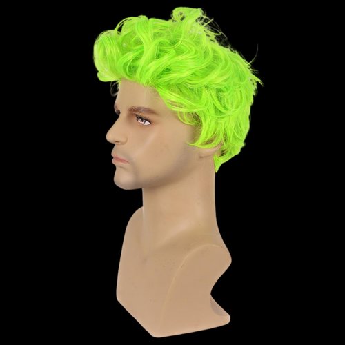 incohair Men Wigs Short Green Wig Heat Resistant Synthetic Cosplay Halloween Character Costume Wig