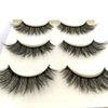 Sunniess Hair Imported Korea Fiber Faux Mink False Eye lashes Handmade Reusable Long Cross Volume Dramatic Lashes Natural Look Makeup Thick Black Fake EyeLashes