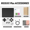 RG35XX Plus Retro Handheld Game Console 3.5 inch IPS Screen 3300mAh Battery Linux Players Built-in 64G Card 5515 Classic Games (RG35XX Plus White)