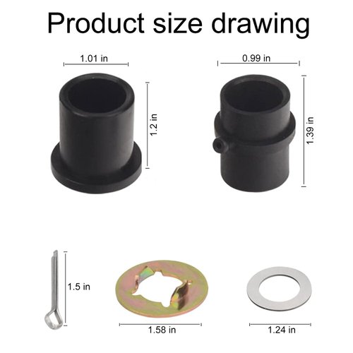 Front Wheel Bearing Bushing Kit 741-0990B 741-0516B 736-04228A 714-0162 for Cub Cadet Troy-Bilt MTD LT1042 LT1045 LT1046 LT1050 SLT1550 SLT1554 Mower, Replaces 741-0516A 941-0516 741-0990A 741-0516