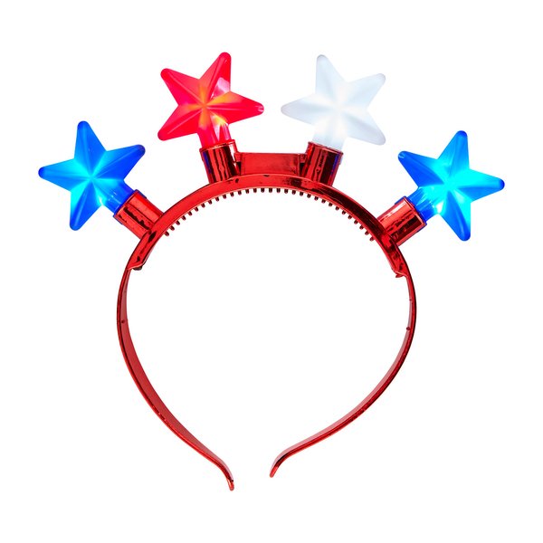 Mud Pie Red Light Up Star Headband