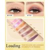 Pink Glitter Eyeshadow, Pearl Shimmer Eye Shadow Palette, Longwear Waterproof Cream Eyeshadow High Pigmented Ultra-Blendable Sparkly Single Highlighter Makeup for Women Sombras Para Ojos Con Brillo-01