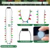 Christmas Necklace Accessories, 8Pcs Light Up Christmas Necklaces, Glow Christmas Bulb Necklaces Boys Girls, 3 Modes Colorful Lights Christmas Party Favors, Christmas Ugly Xmas New Year Party Supplies