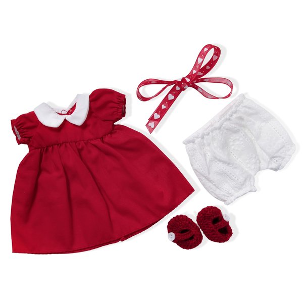 BlissfulPixie Handmade Waldorf Doll Clothes 12 inch Clothing Set with Pretty Box Girl Christmas Birthday Present-Eleanor's Clothes Accessories