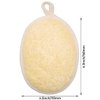 TEXNINC 3 Pack Natural Loofah Bath Exfoliation Body Scrubber & Shower Sponge, Eco-Friendly Biodegradable Exfoliating Scrubber for Women & Men, Beige