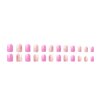 24Pcs Colorful Flower Press on Nails Short Square Fake Nails Spring Press on Nails Light Pink Acrylic Nails Full Cover Glossy False Nails for Women and Girls Stick on Nails Spring Summer Nail Art