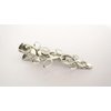 Generic Small silver tone metal leaves alligator hair clip for fine thin hair (Clip quantity: 1 clip)
