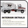 Diecast Masters Western Star 4700 SFFA Concrete Mixer Truck- White | Tandem With Mixer | 1:50 Scale Model Semi Trucks | Diecast Model by Diecast Masters 71035