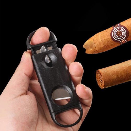 Cigar Cutter Guillotine V-Cut Cigar Cutter Cigar Punch with Key Chain 4 Pack (4)