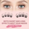 MLEN DIARY Lash Cluster DIY Eyelash Extensions 100 Clusters Lashes 10-16mm D Curl Mega Wispy Volume Individual Lashes Eyelash Clusters Extensions DIY at Home