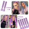 Jumbo Braids Box Braids Braiding Hair Extensions For Braiding Kanekalon Color Extensions for Braids,3 Pcs,24" Purple.