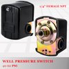 2 Pack Pressure Switch for Well Pump, Well Pressure Switch 40-60 psi, Water Well Pressure Switch 1/4" Female NPT Black