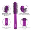 RHOS Round Brush for Blow Drying, Curling/Straightening - 1.5 inch Round Hair Brush for Bangs, Thin, Short, Curly Hair , Heat Resistant Hair Brush for Women and Men, Purple