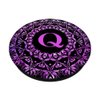 Cell Phone Pop Up Grip Holder,Monogram Mandala Pink Purple Q PopSockets Grip and Stand for Phones and Tablets