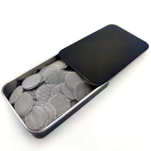 200 PCS 1/2 Pipe Screens, Stainless Steel Pipe Screen Filters 0.5 inch Metal Screens with Black Storage Box