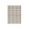 amoolo 1/8" inch Cobalt Drill Bits(10Pcs), M35 HSS Metal Jobber Length Twist Drill Bit Set for Hard Metal, Stainless Steel