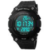Fanmis Unisex Pedometer Military Tactical Sports Watch Multifunctional 50M Waterproof Digital Outdoor Chronograph with LED