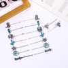 16Pcs Western Turquoise Hair Pins Southwestern Country Cowgirl Bobby Pins Cowboy Hat Boot Cactus Star Lightning Hair Clips Barrettes Boho Women Girl Decorative Bobby Pin Hair Accessories (16 pcs
