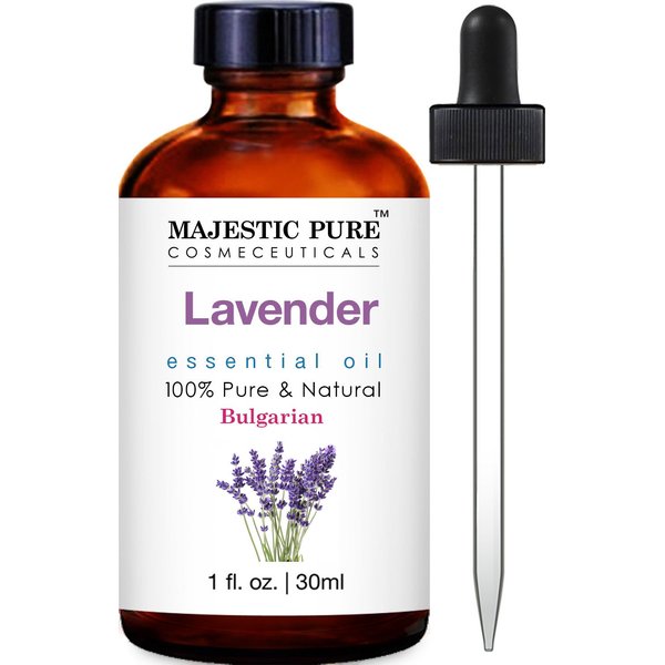 MAJESTIC PURE Lavender Essential Oil | 100% Pure and Natural | Premium Grade Essential Oils for Hair Care, Home Diffusers, Skin, Aromatherapy, Massage and Humidifiers | 1 Fl Oz