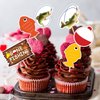 25PCS Fish Gone Fishing Cake Topper Cupcake Toppers Birthday Party Decorations Themed Ocean Fisherman Sea Decor Table Centerpieces for Kids Boy Adults Teen Baby Shower Party Supplies Party Favors