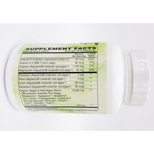 Holly Hill Health Foods Algae Based Calcium 1,000 mg, 90 Tablets