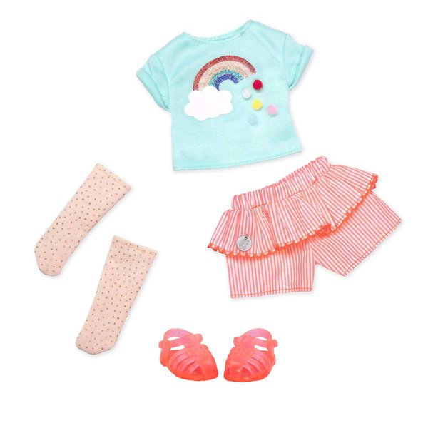 Glitter Girls - Colorful as a Rainbow Summer Outfit -14-inch Doll Clothes– Toys, Clothes and Accessories for Girls 3-Year-Old and Up