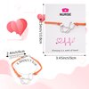 30pcs Nurse Appreciation Gifts Set Include 6 Nurse Survival Kit Canvas Makeup Bag,6 Nurse Blessing Card Bracelet with Greeting Card and 18 Nursing Hair Tie Elastic Ribbon Ponytail Holder