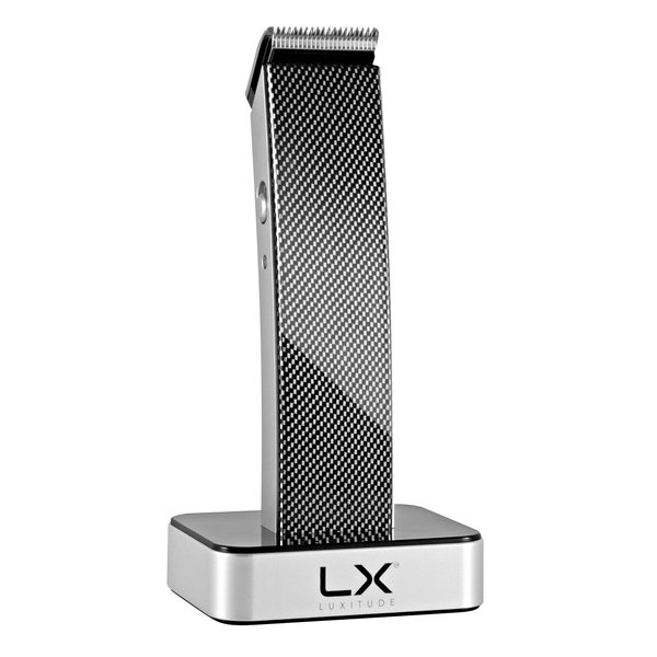 Luxitude Precision Hair Trimmer & Body Groomer for Men - 4 Attachments, All-In-One Cordless Design, Steel Blades & Carbon Fiber Finish - Travel Case Included