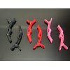 Alligator Hair Clips- 6 Pieces- BLACK, PINK & RED- Non-Slip Salon Quality Hair Clips, Perfect for Styling & Sectioing Clips (RED)