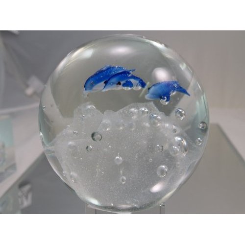 Tripact Inc M Design Art Handcraft GlassRainbow Bubble Glass Paperweight [Kitchen]